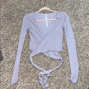 Lululemon wrapped crop top